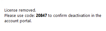 Deactivation Confirmation