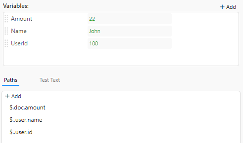 JSON path sample