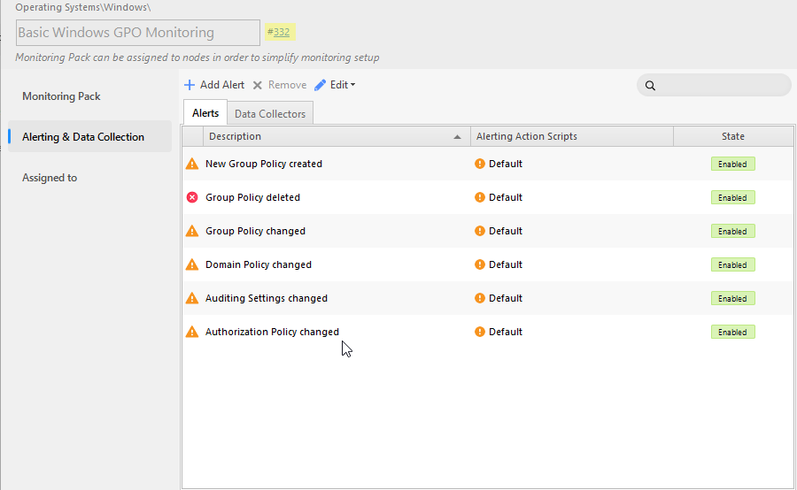 monitoring pack id