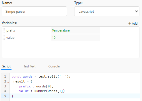 Simple parser