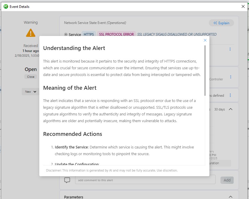 AI enhanced network diagnostics