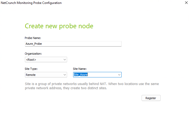 Create new probe node
