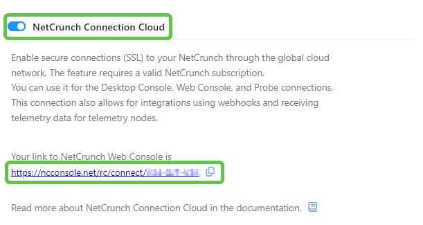 NetCrunch Connection Cloud Configuration