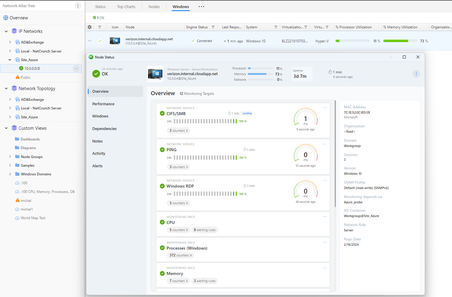 Node status Windows