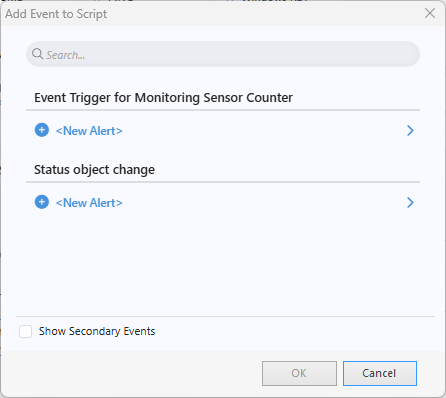 script sensor settings - add event