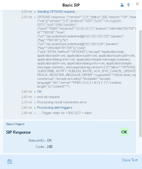 Basic SIP Sensor Execution