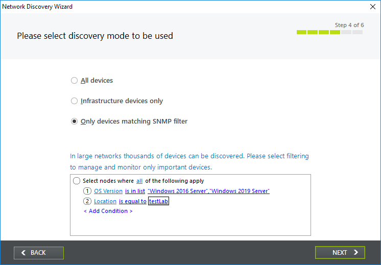 devices-maching-SNMP-filter