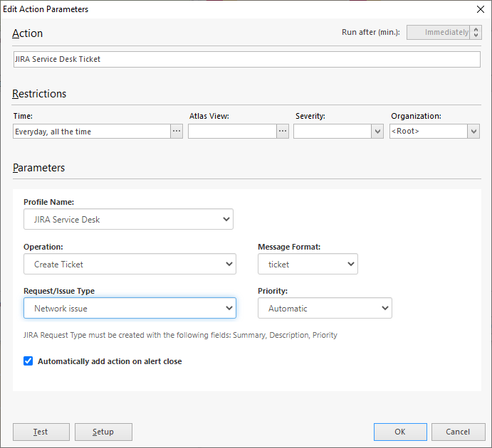 Jira integration profile