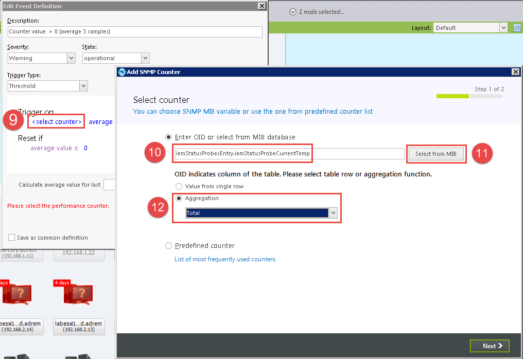 Select variable