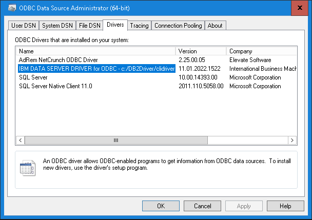 odbc_db2_drivers