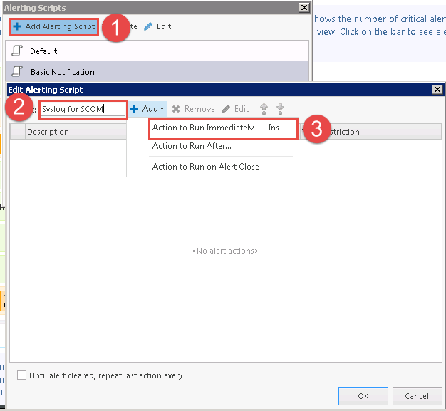Create a new alerting script