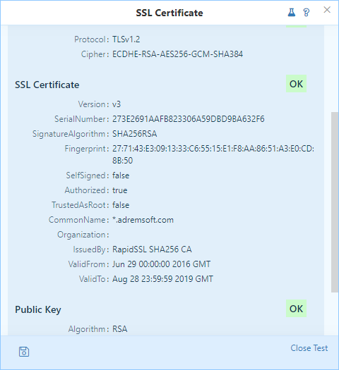 ssl certificate test