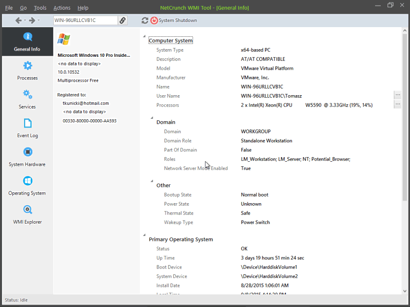 WMI Tools screenshot WMI Tools screenshot