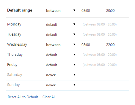 Time Range Schema